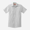 Short Sleeve Striped Industrial Work Shirt Thumbnail